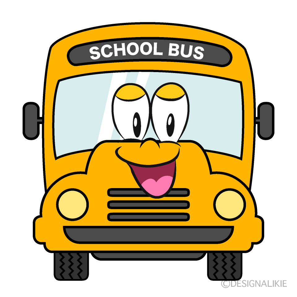 Smiling School Bus Cartoon Character Image