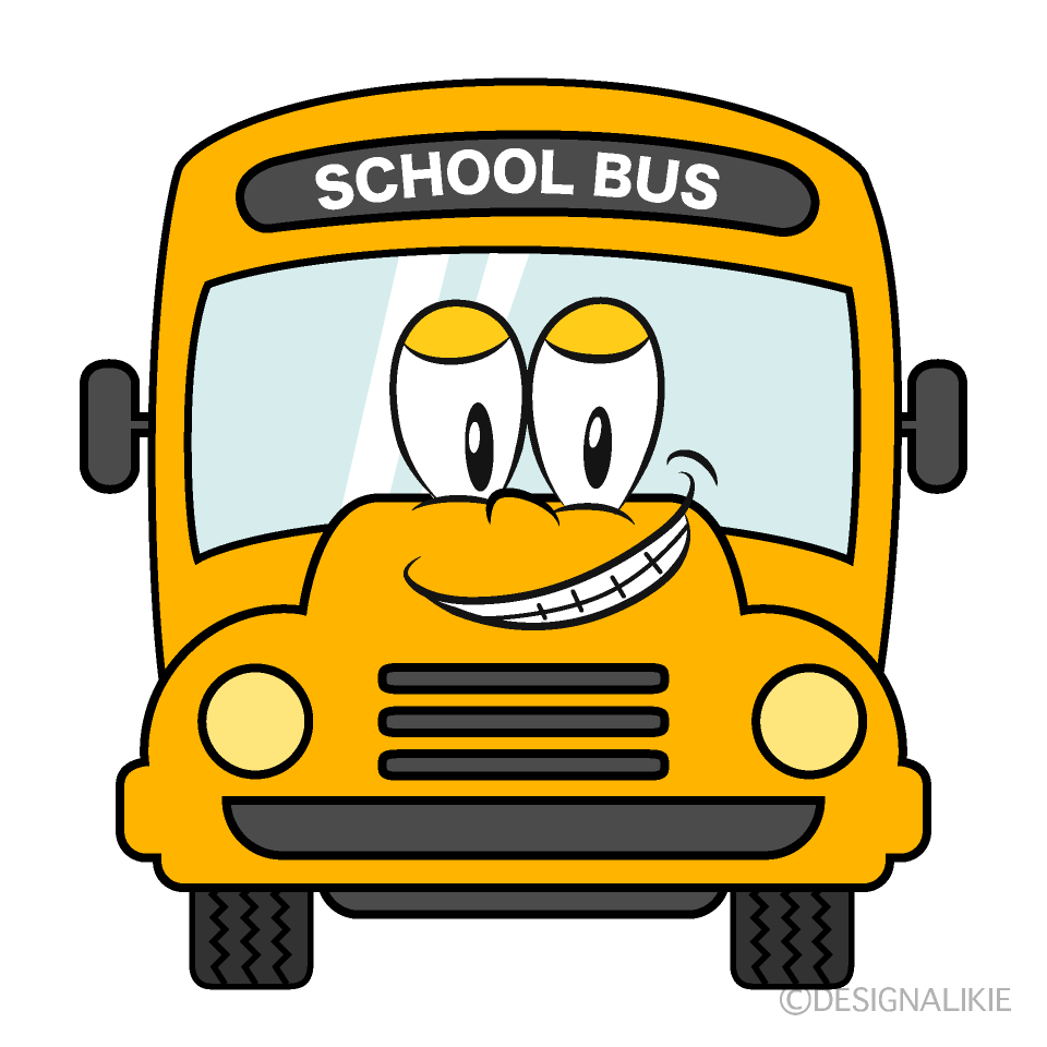 Autobús Escolar Sonriendo Animado