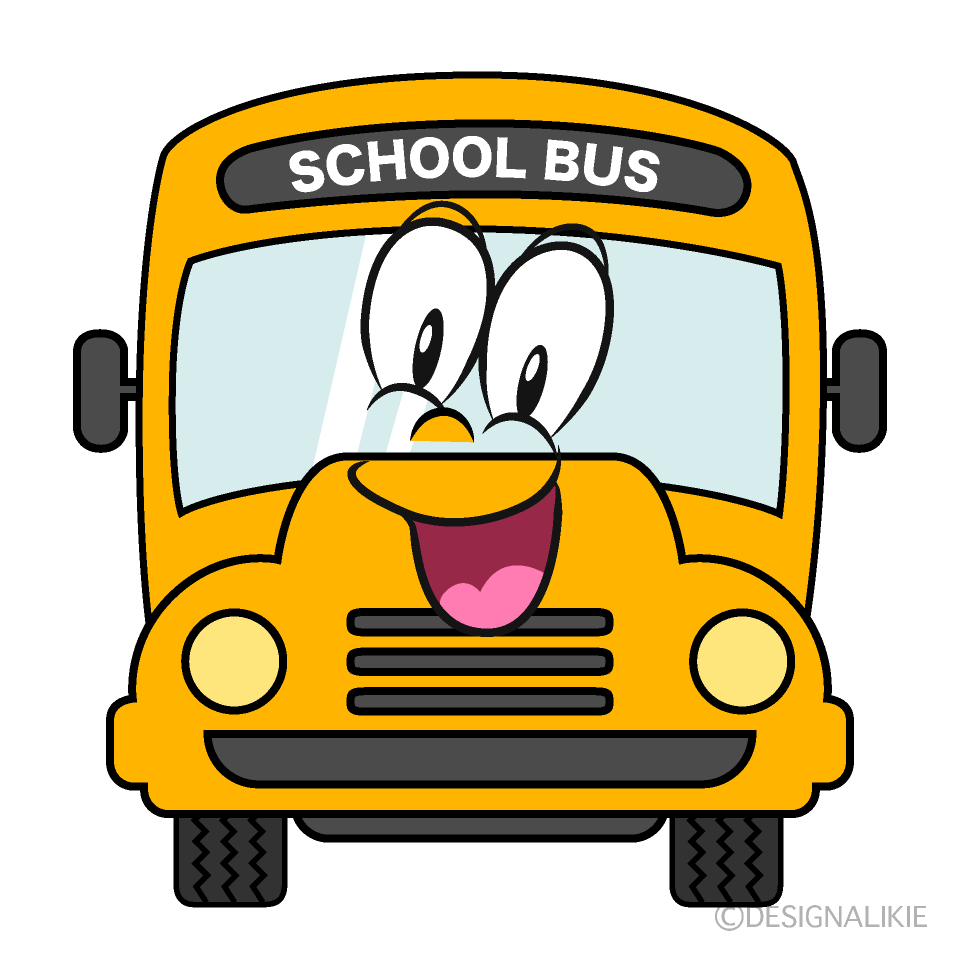 Surprising School Bus Cartoon Character Image