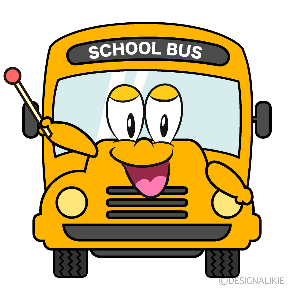 Speaking School Bus Cartoon Character Image