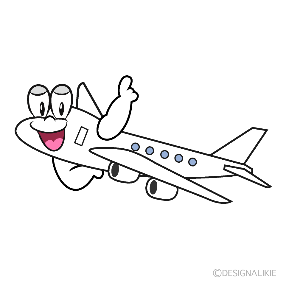 Posing Airplane Cartoon Character Image