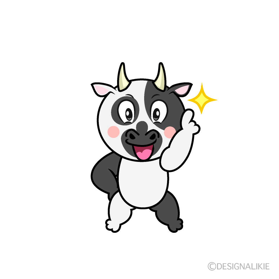 Posing Cow Cartoon Character Image