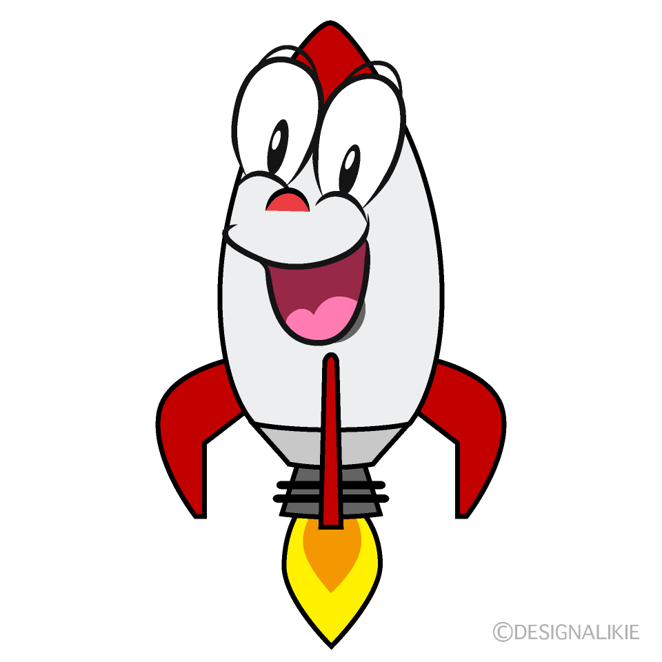 Surprising Rocket Cartoon Character Image