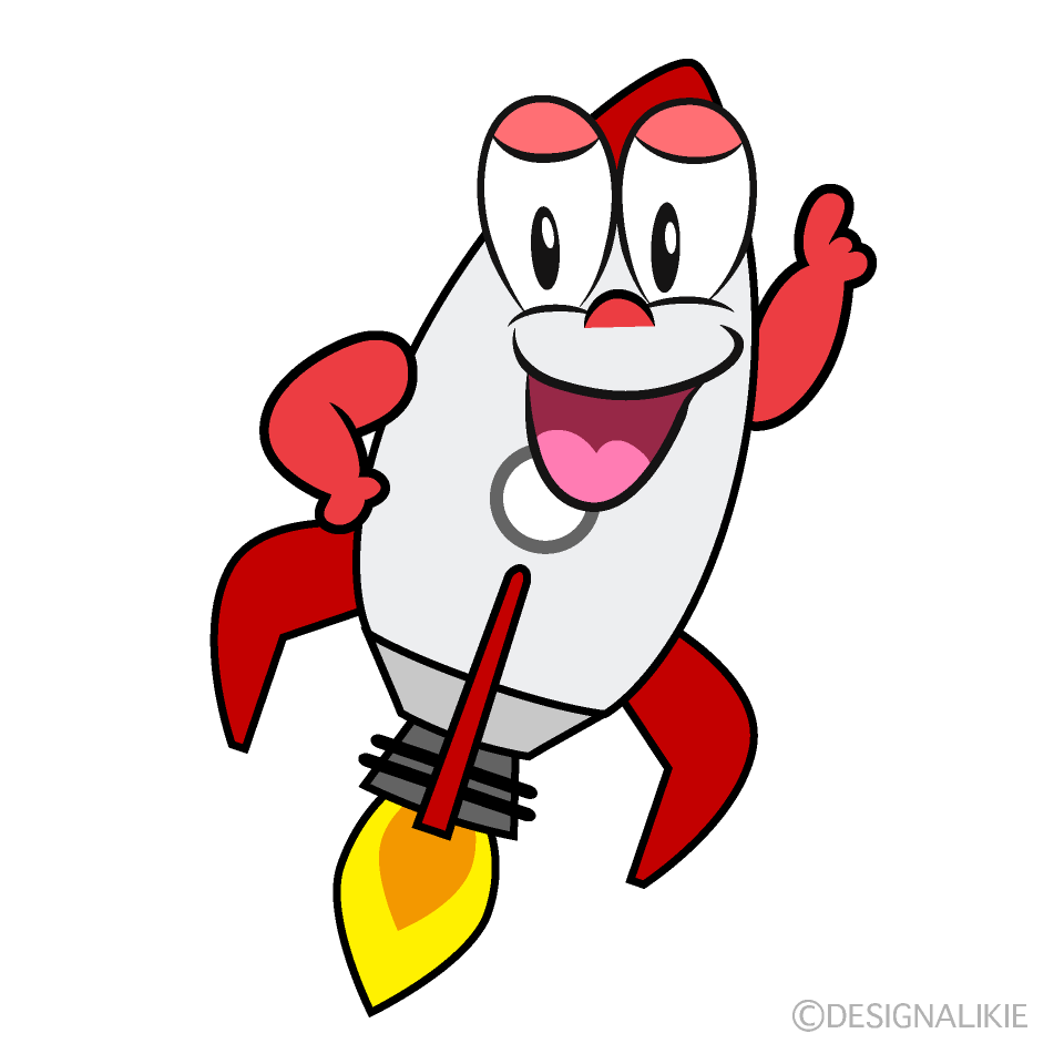 Posing Rocket Cartoon Character Image