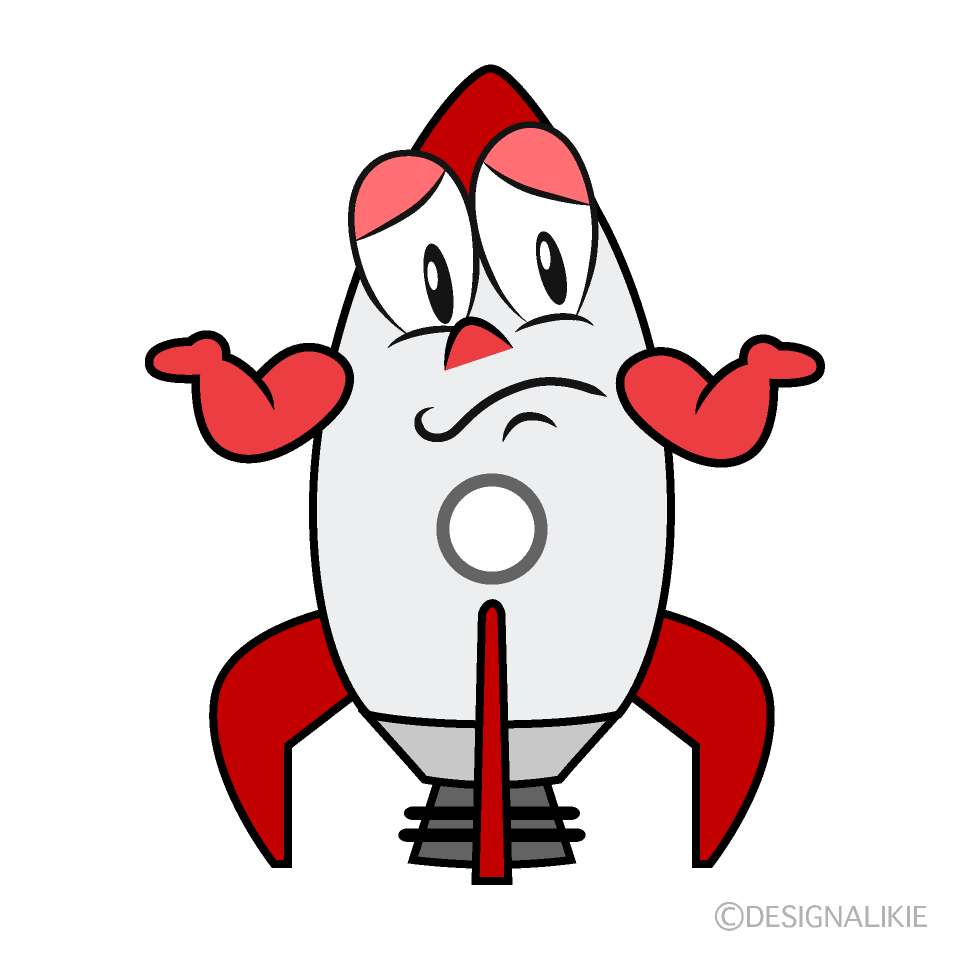Troubled Rocket Cartoon Character Image