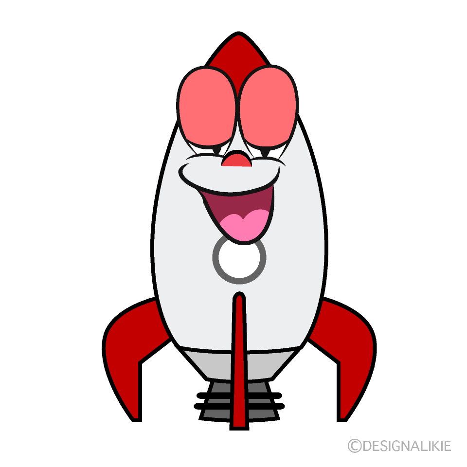 Relaxing Rocket Cartoon Character Image