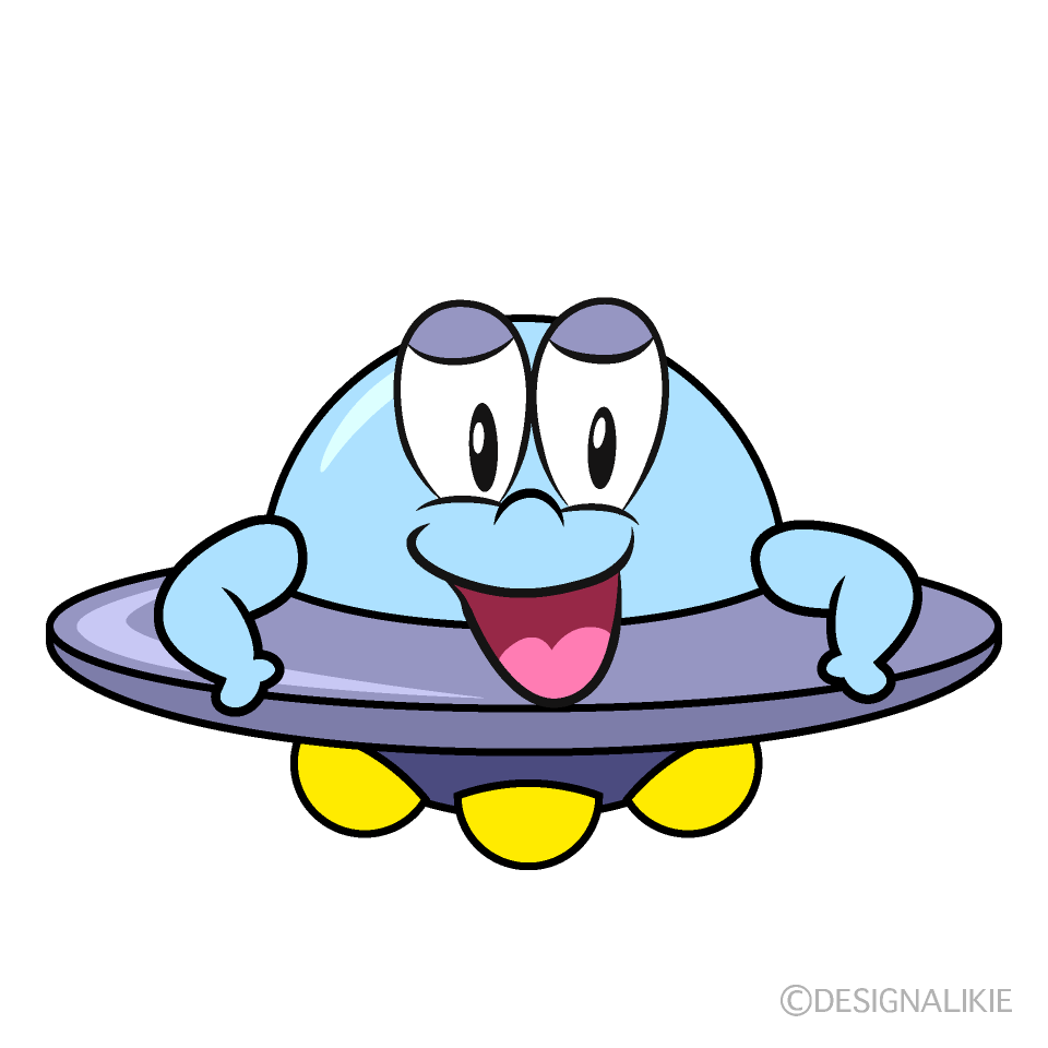 Confident UFO Cartoon Character Image