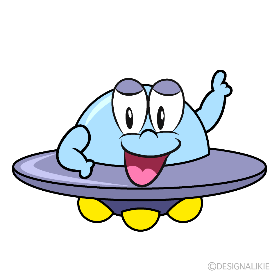 Posing UFO Cartoon Character Image