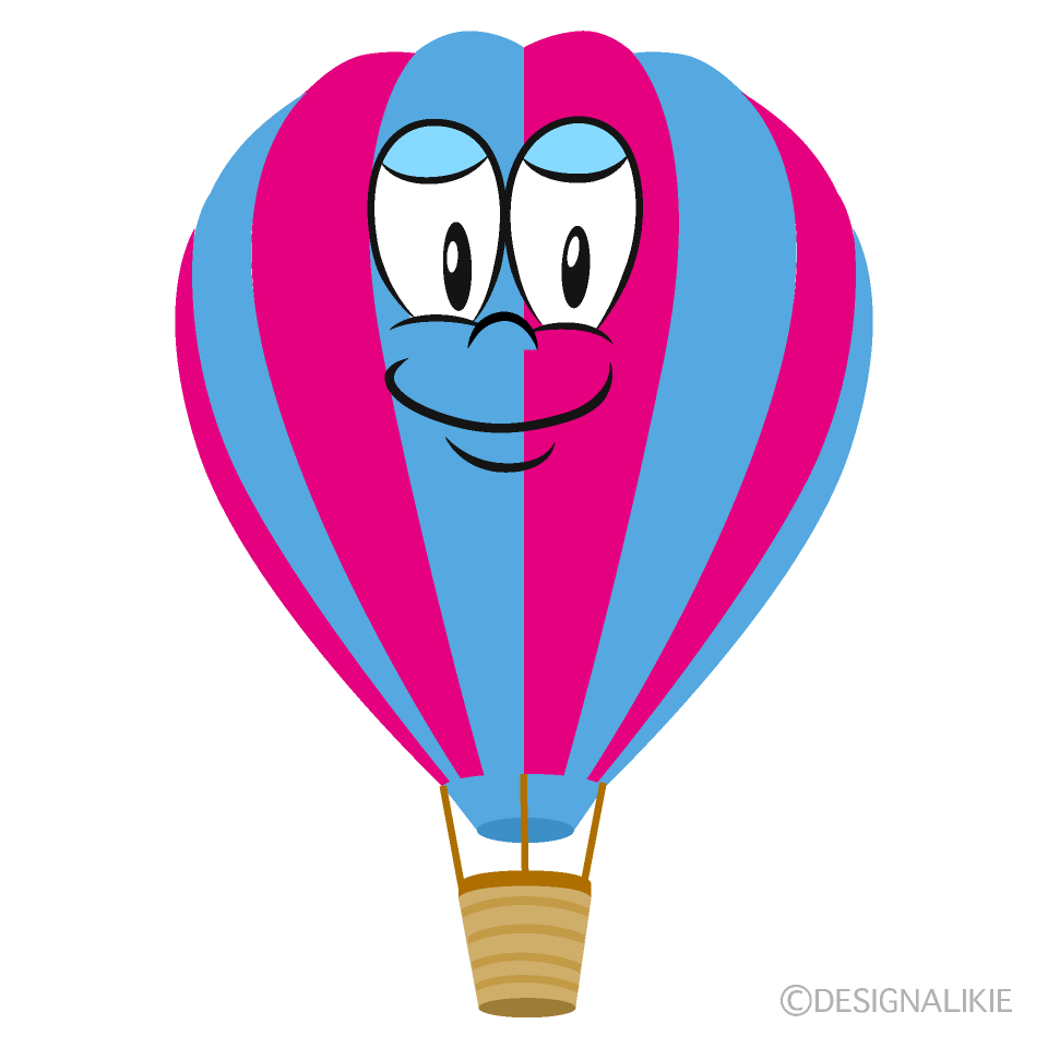 Hot Air Balloon Cartoon Character Image