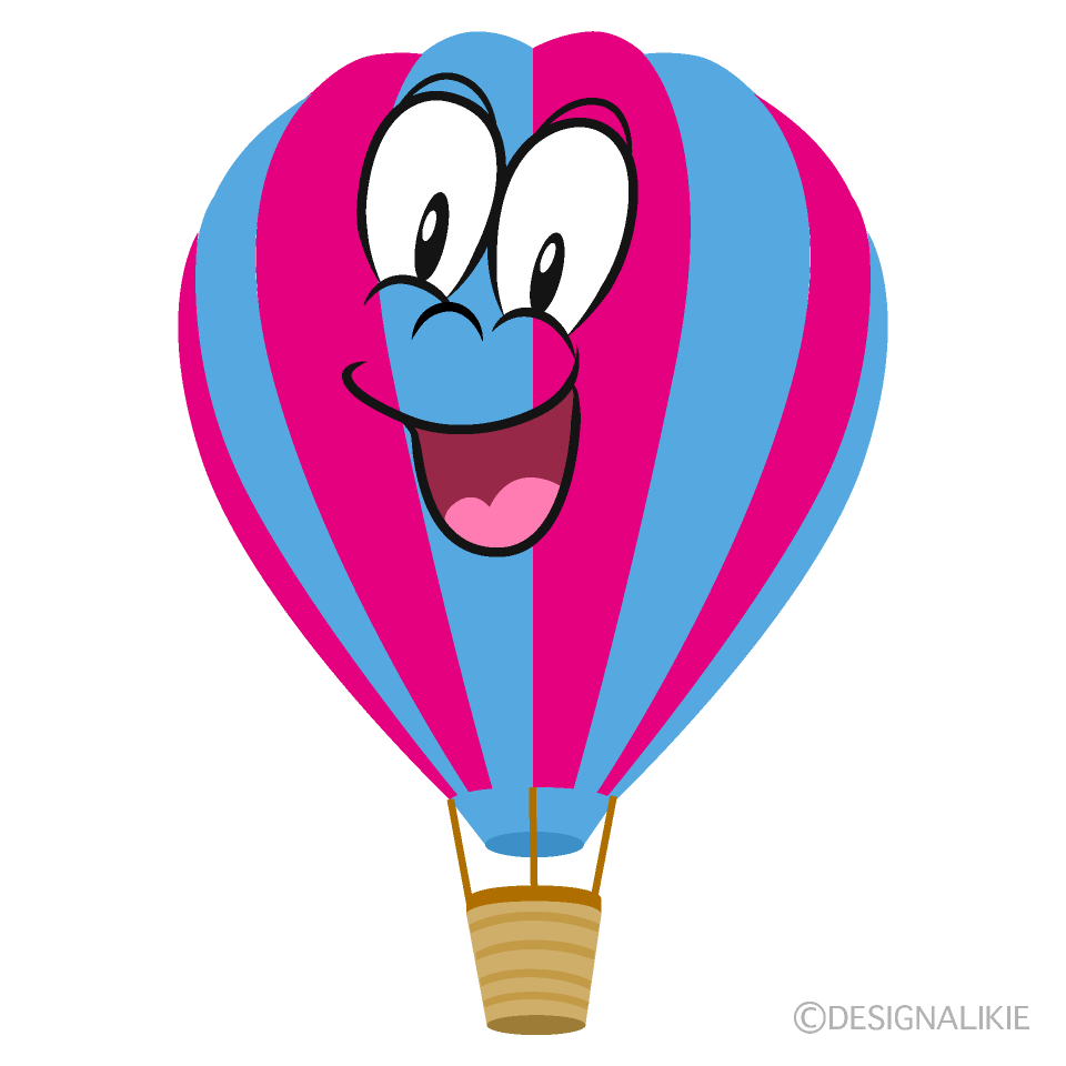 Surprising Hot Air Balloon Cartoon Character Image