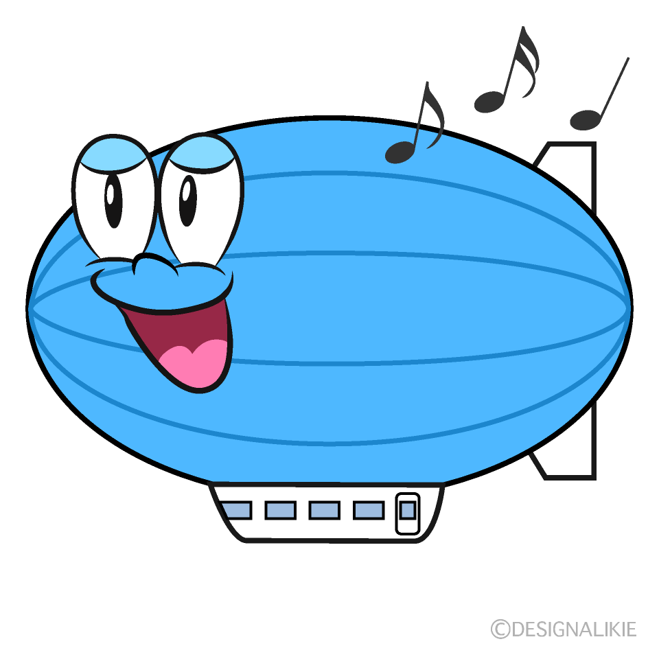 Singing Airship Cartoon Character Image