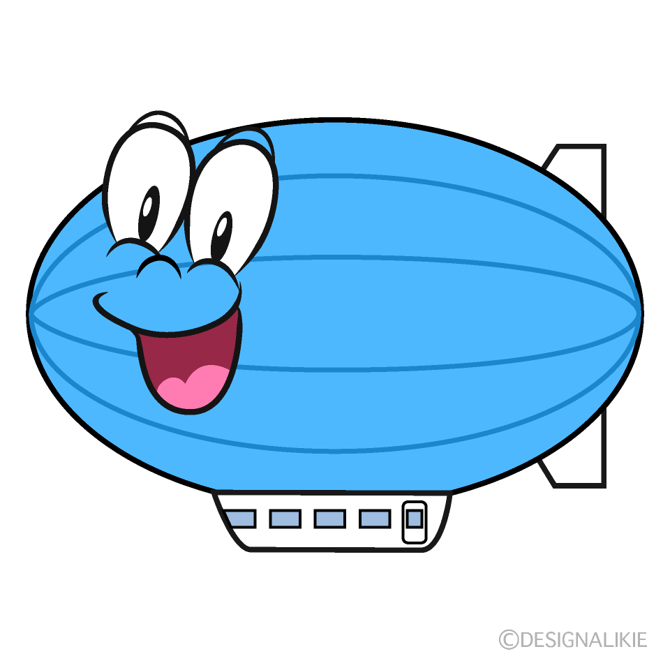 Surprising Airship Cartoon Character Image