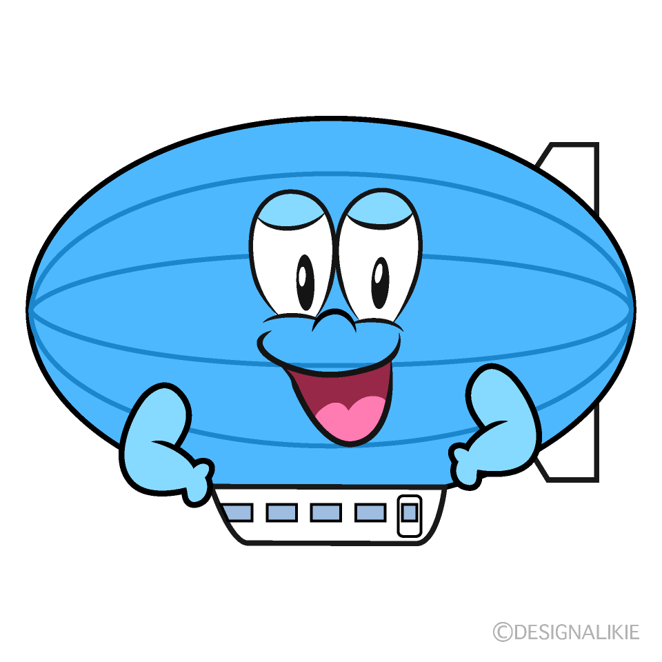 Confident Airship Cartoon Character Image
