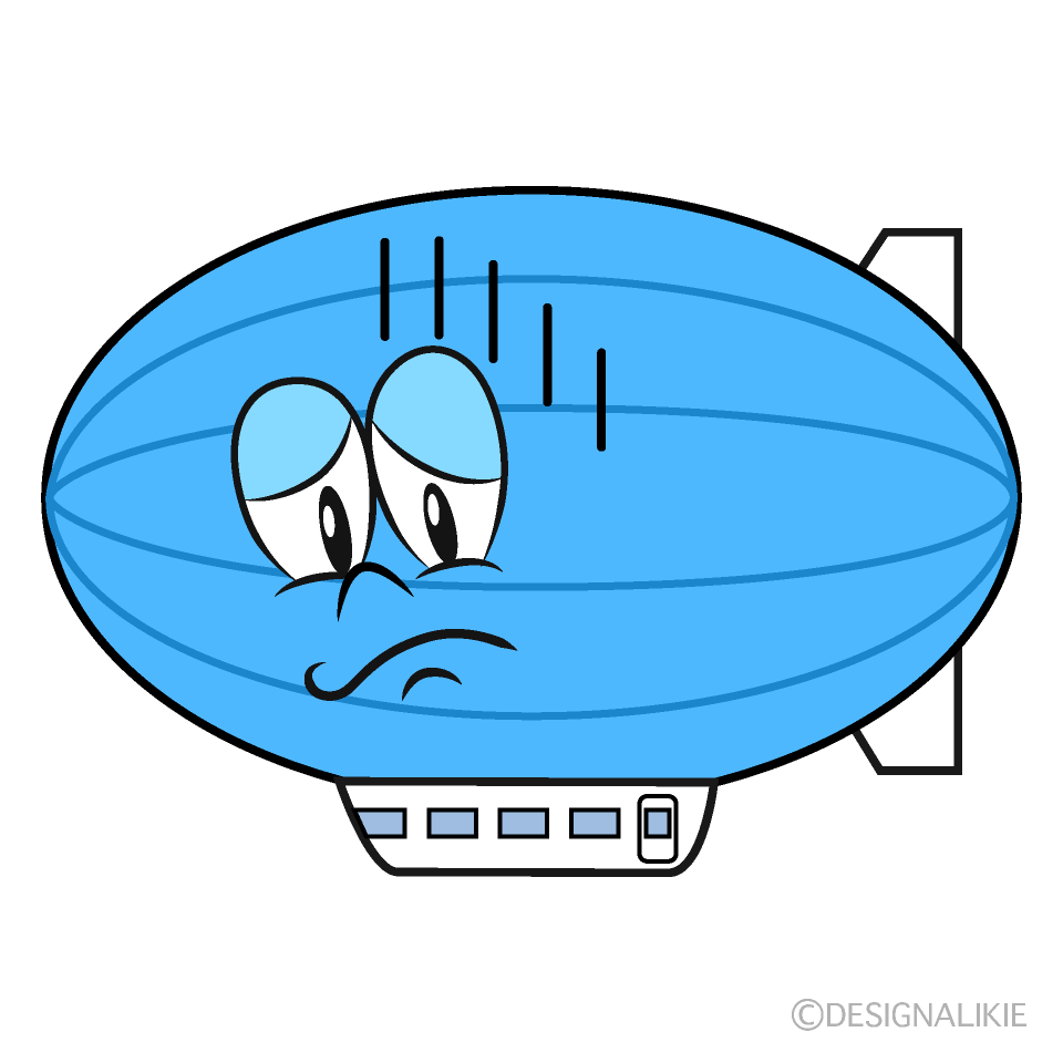 Depressed Airship Cartoon Character Image