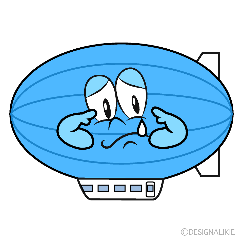 Sobbing Airship Cartoon Character Image