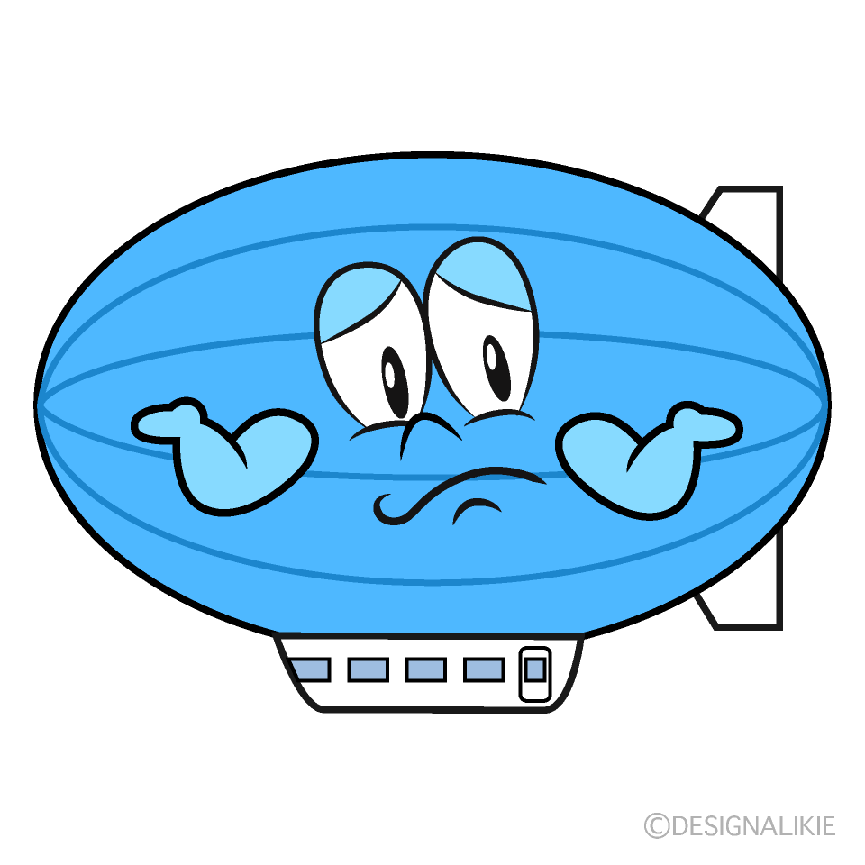Troubled Airship Cartoon Character Image