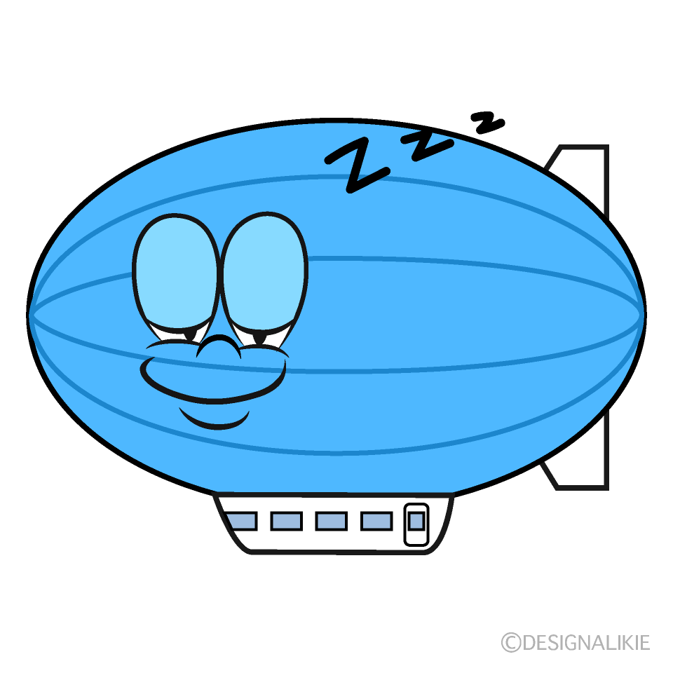Sleeping Airship Cartoon Character Image