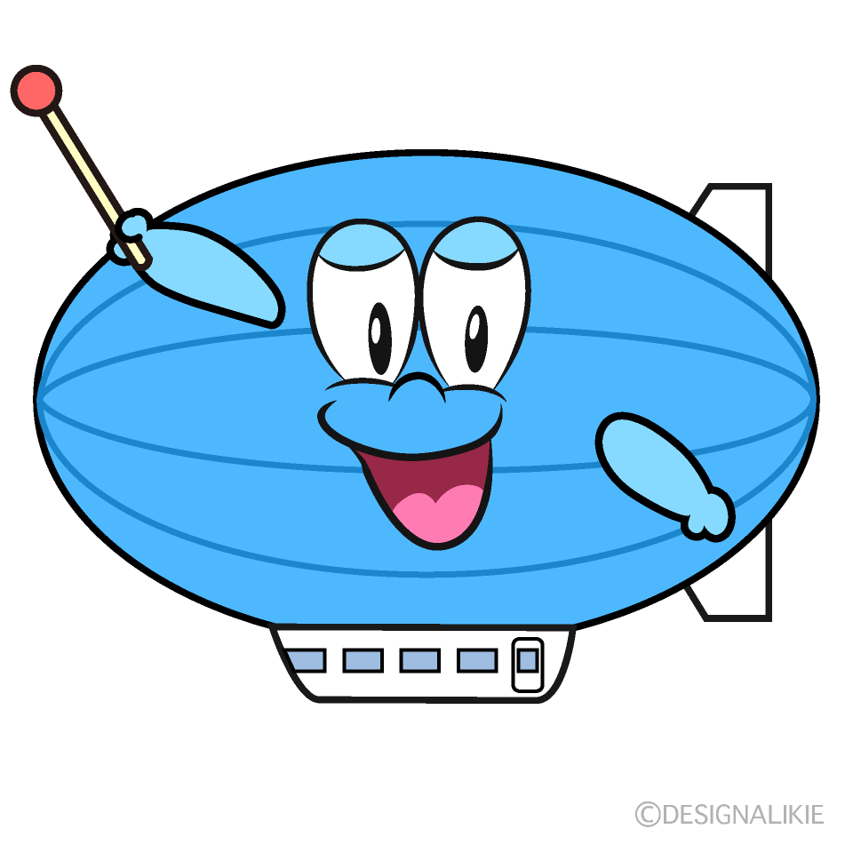 Speaking Airship Cartoon Character Image