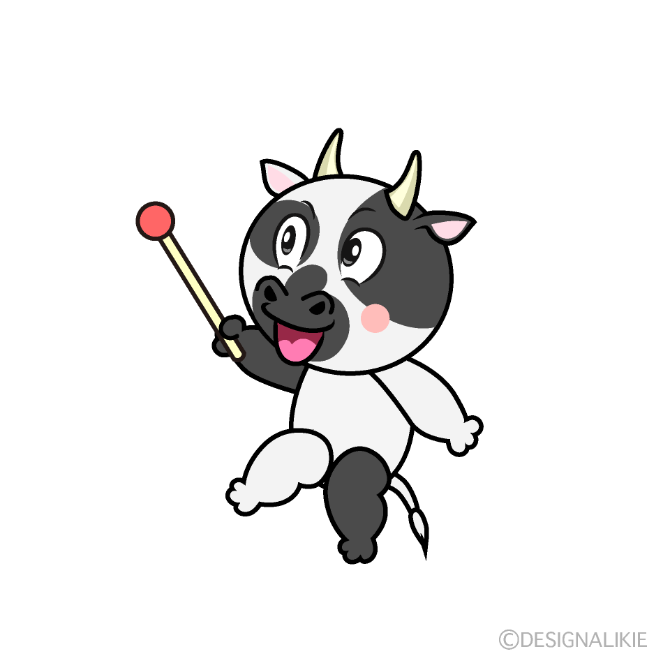 Speaking Cow Cartoon Character Image