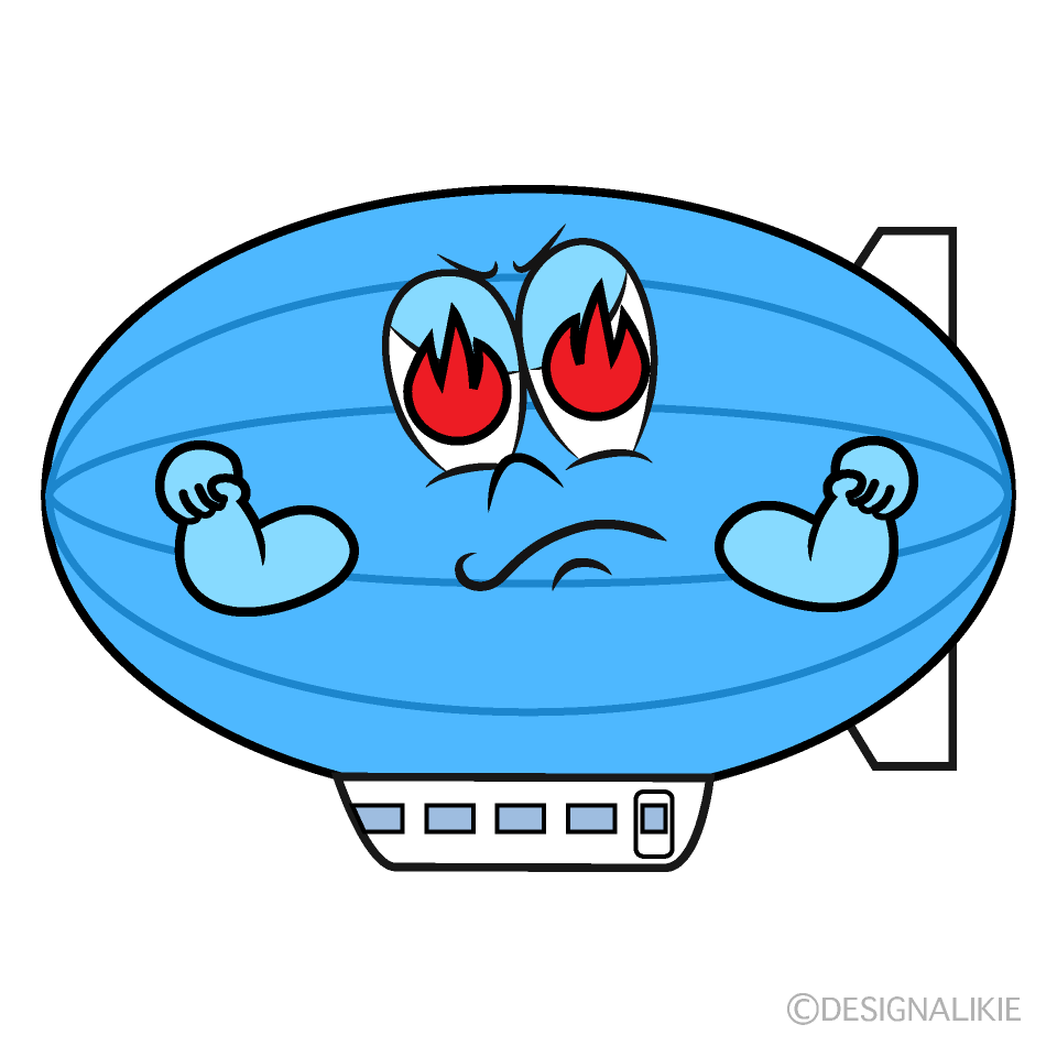 Ferocious Airship Cartoon Character Image
