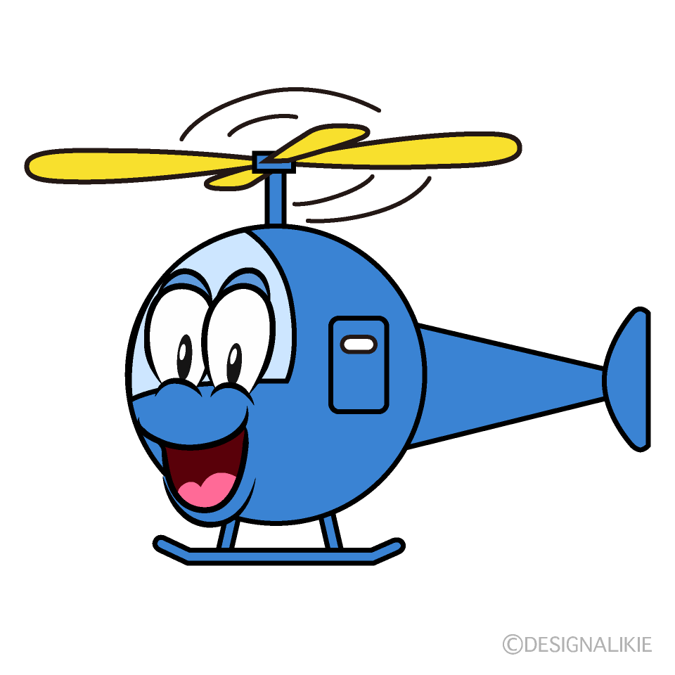 Surprising Helicopter Cartoon Character Image