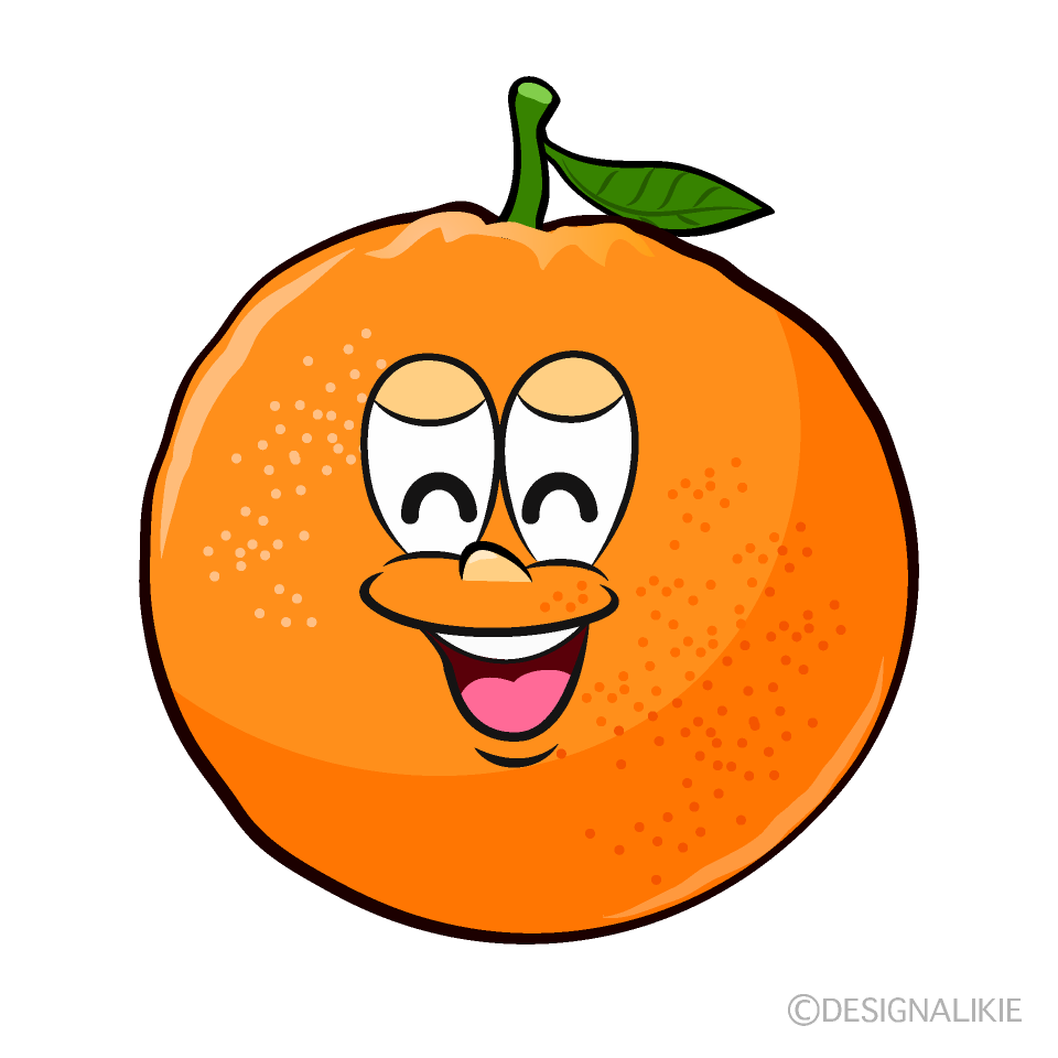 Smiling Orange Cartoon Character Image