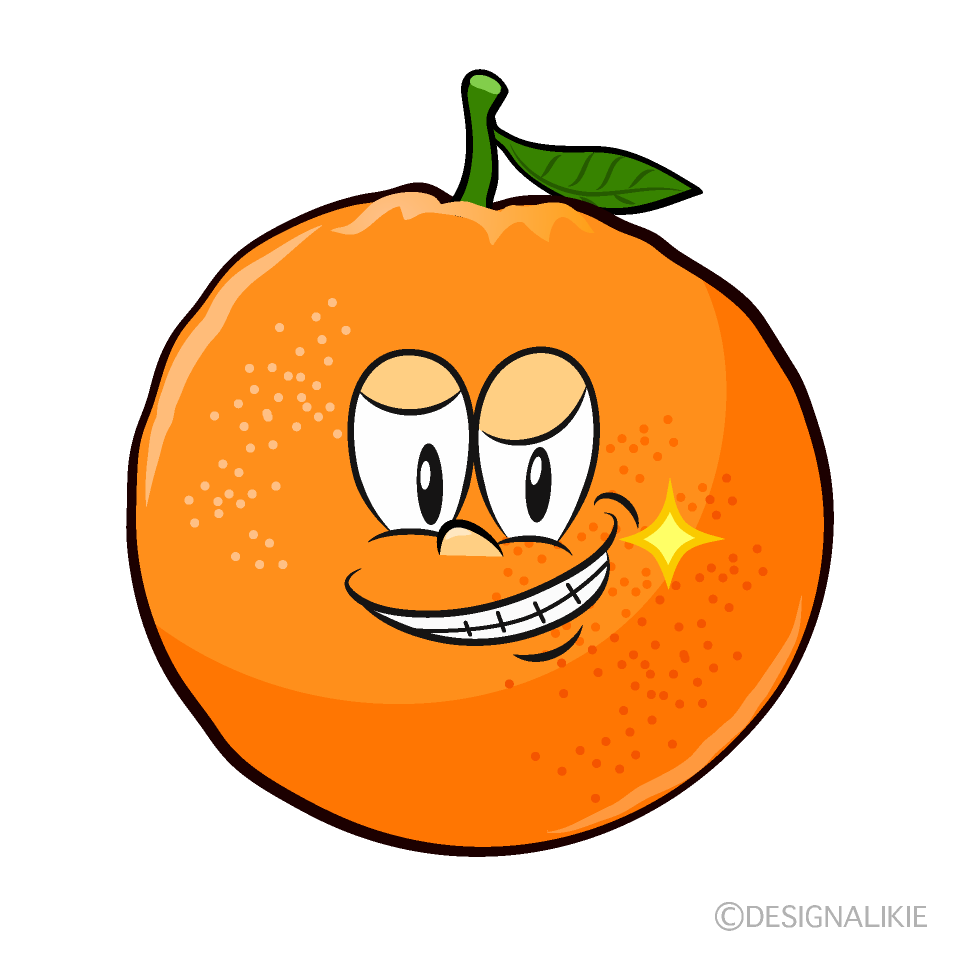 Grinning Orange Cartoon Character Image