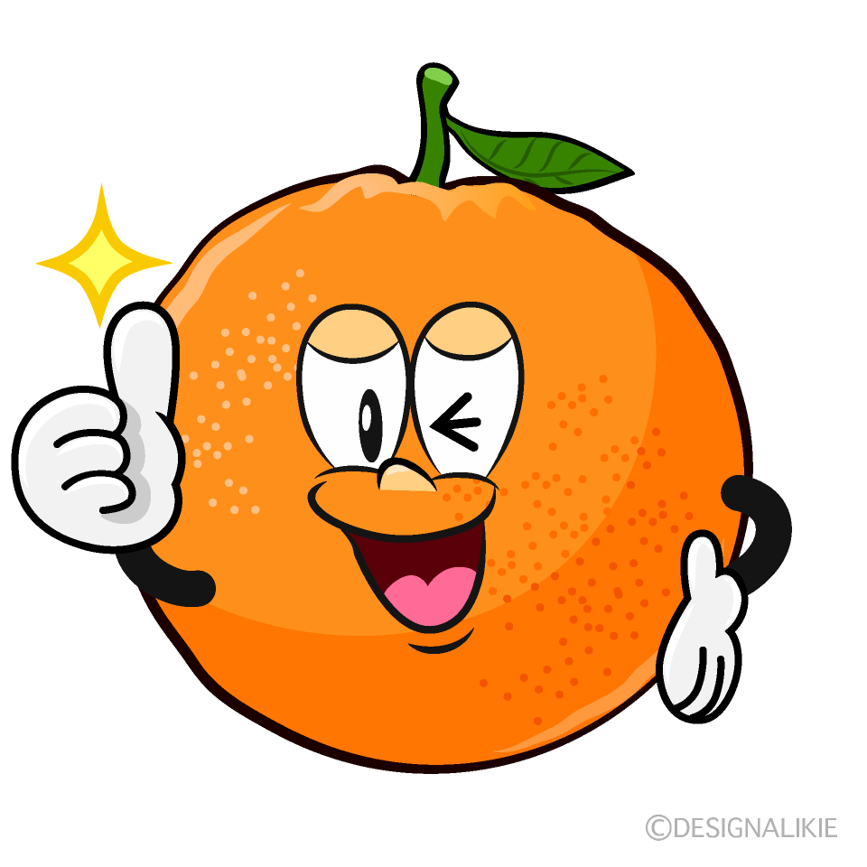 Thumbs up Orange Cartoon Character Image