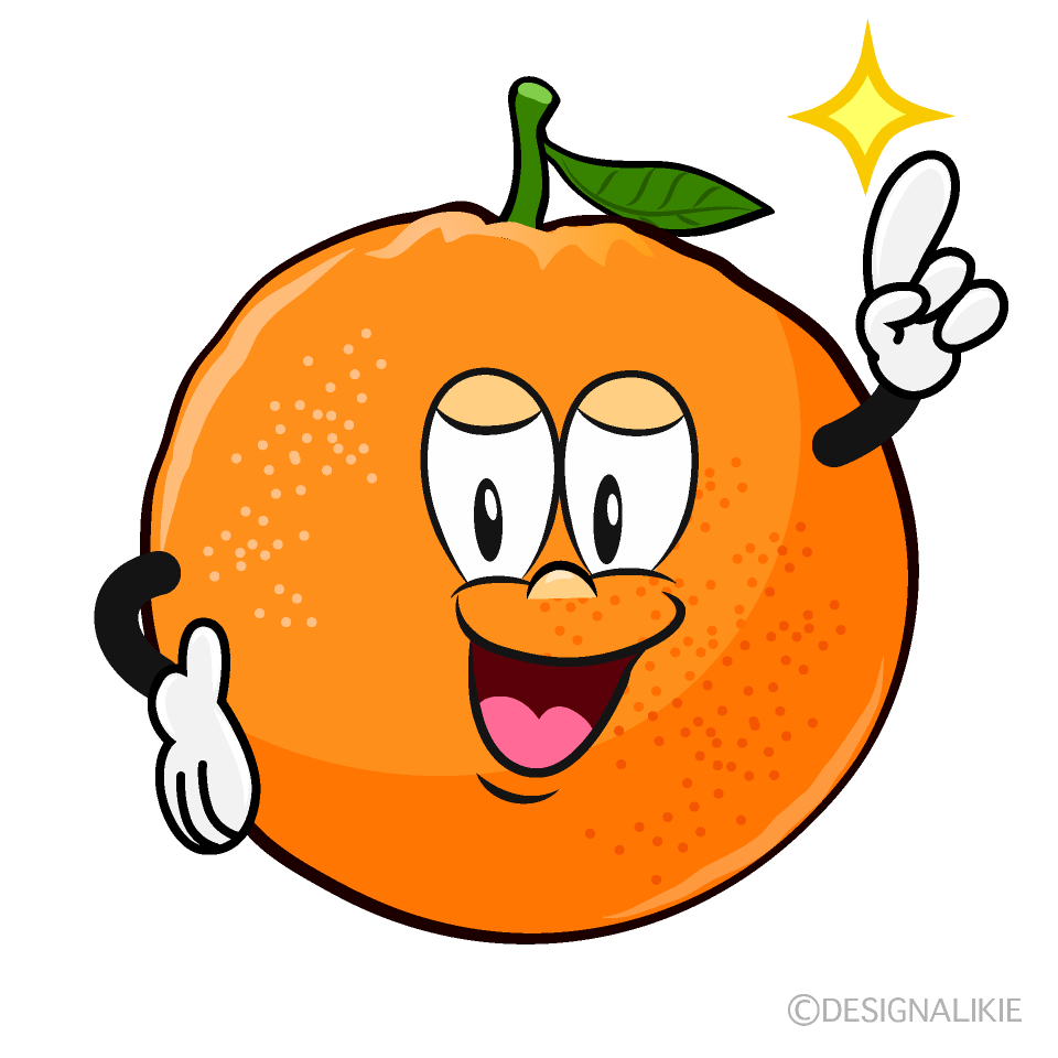 Posing Orange Cartoon Character Image
