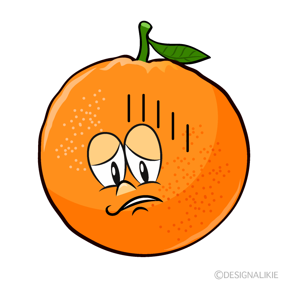 Depressed Orange Cartoon Character Image