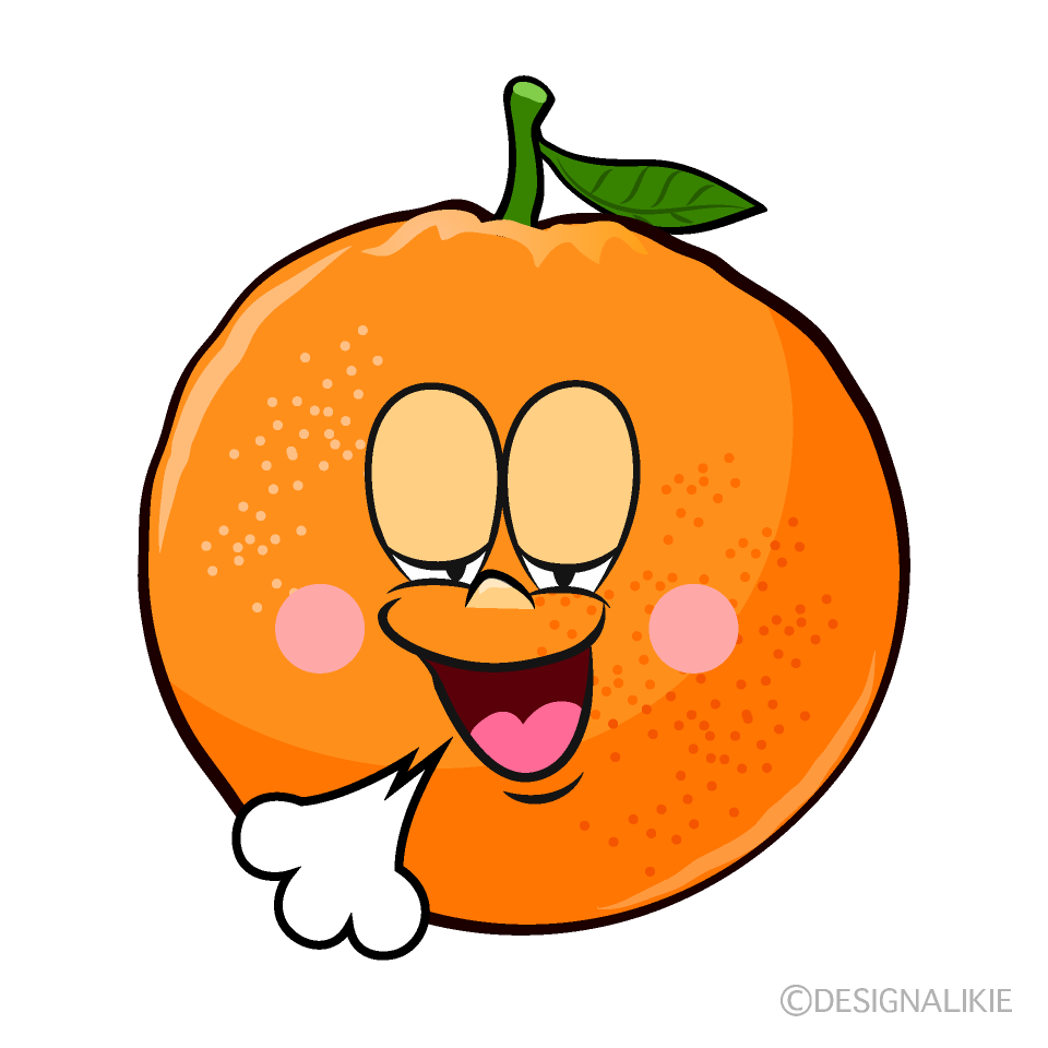 Relaxing Orange Cartoon Character Image