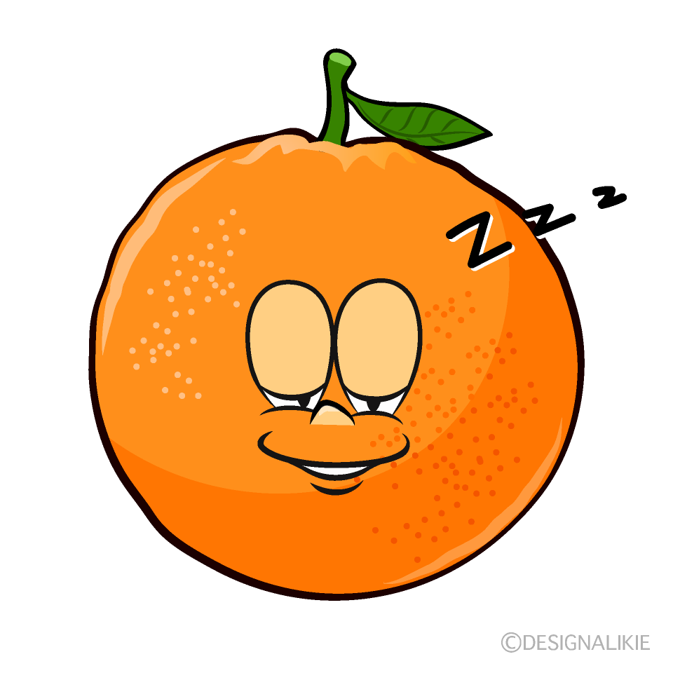 Sleeping Orange Cartoon Character Image