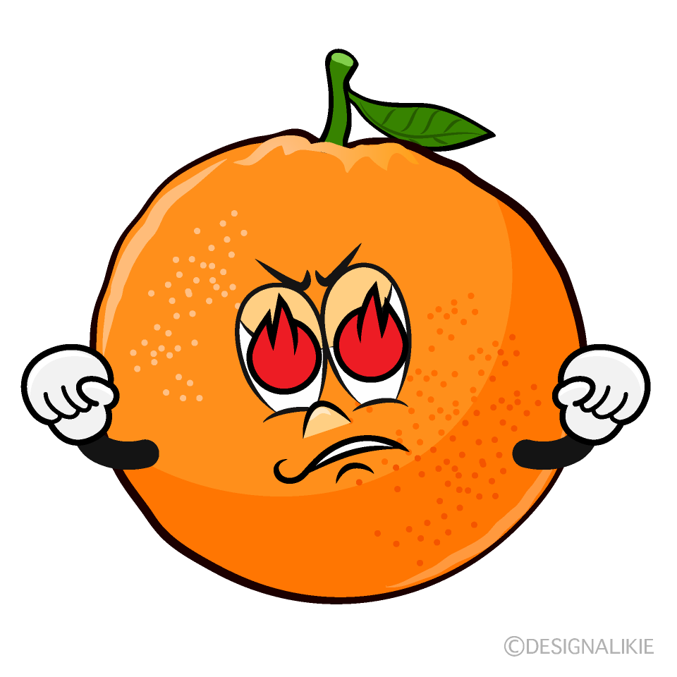 Burning Orange Cartoon Character Image