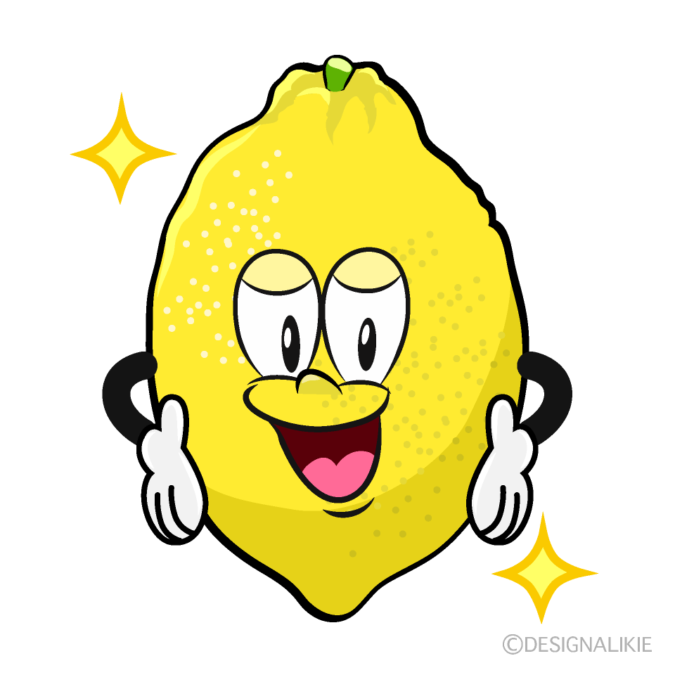 Confident Lemon Cartoon Character Image