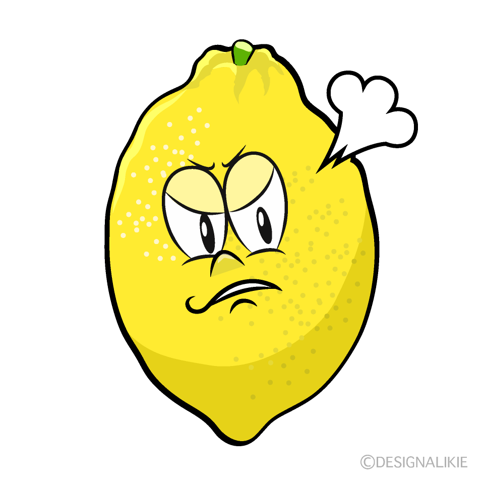 Angry Lemon Cartoon Character Image