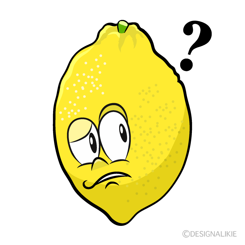 Thinking Lemon Cartoon Character Image