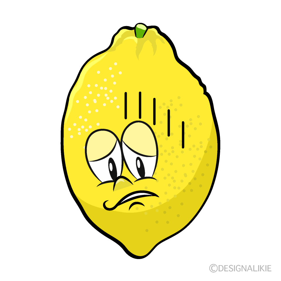 Depressed Lemon Cartoon Character Image