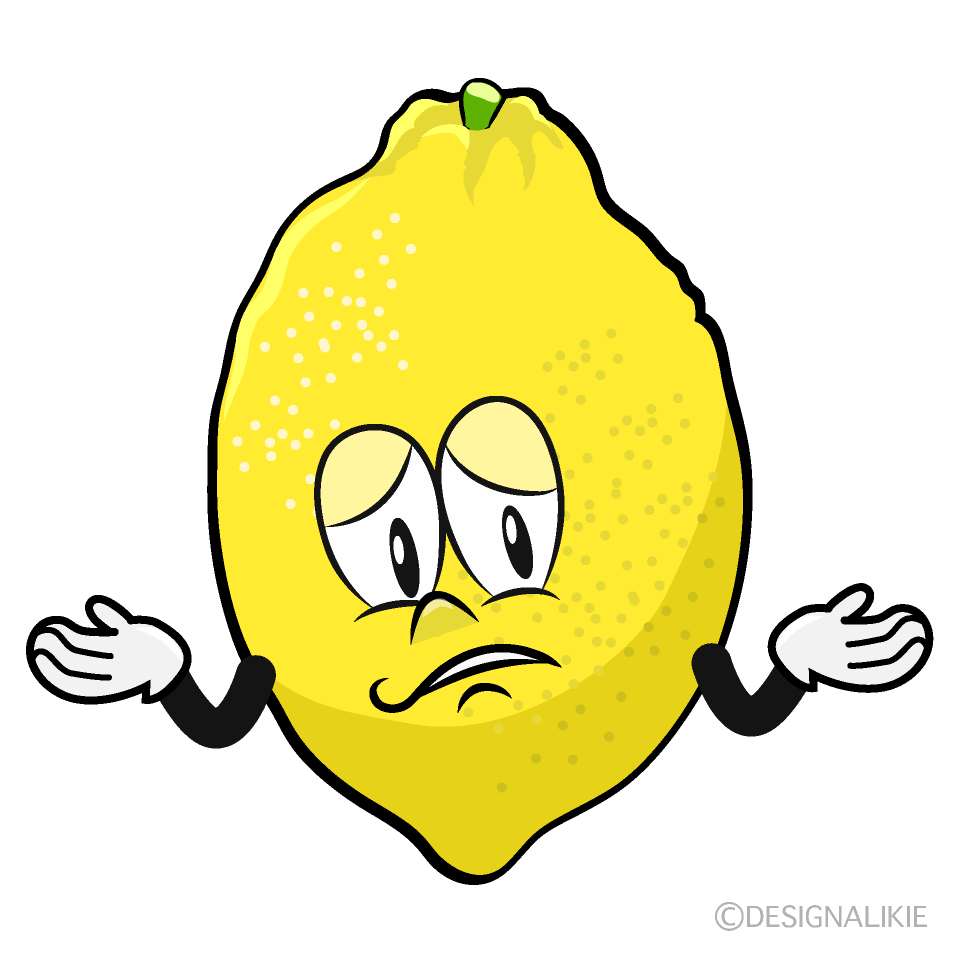 Troubled Lemon Cartoon Character Image