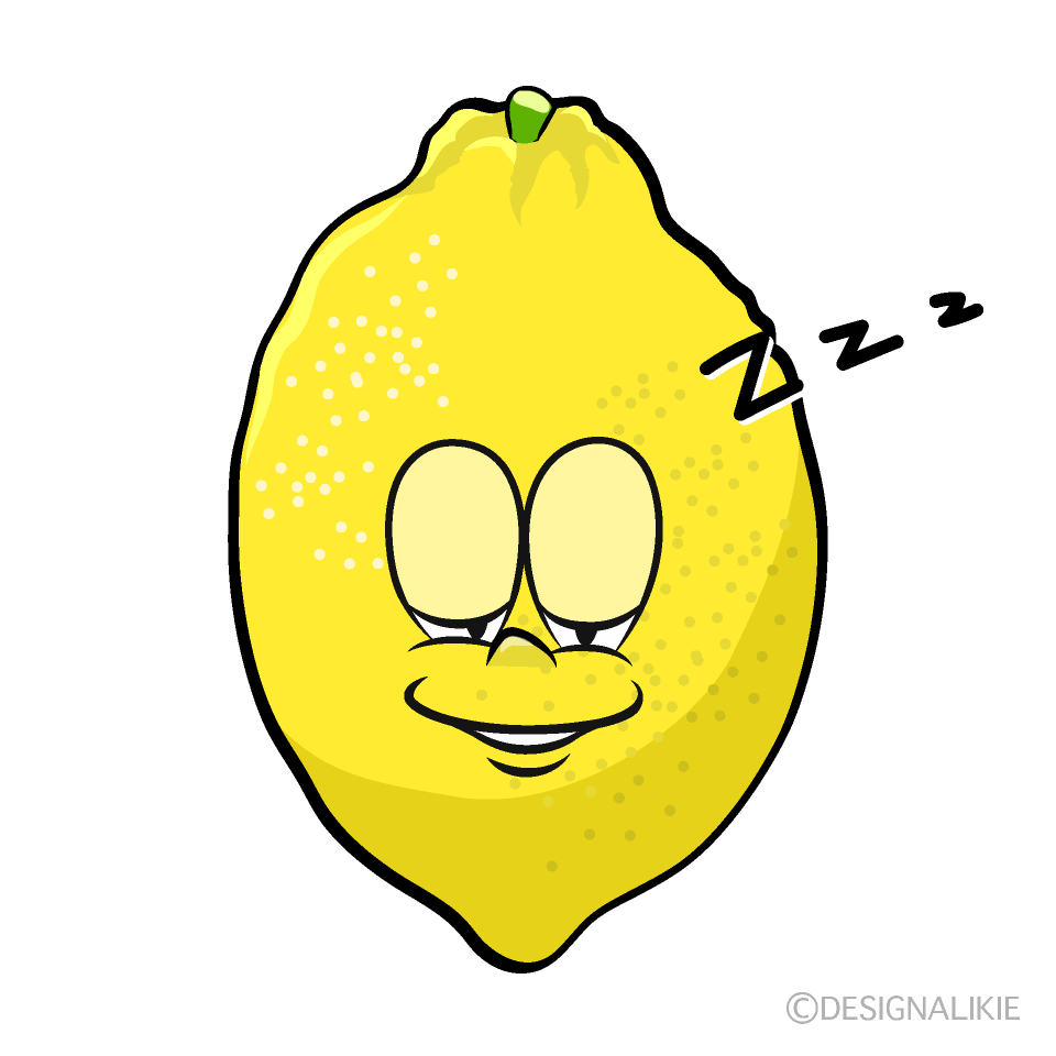 Sleeping Lemon Cartoon Character Image