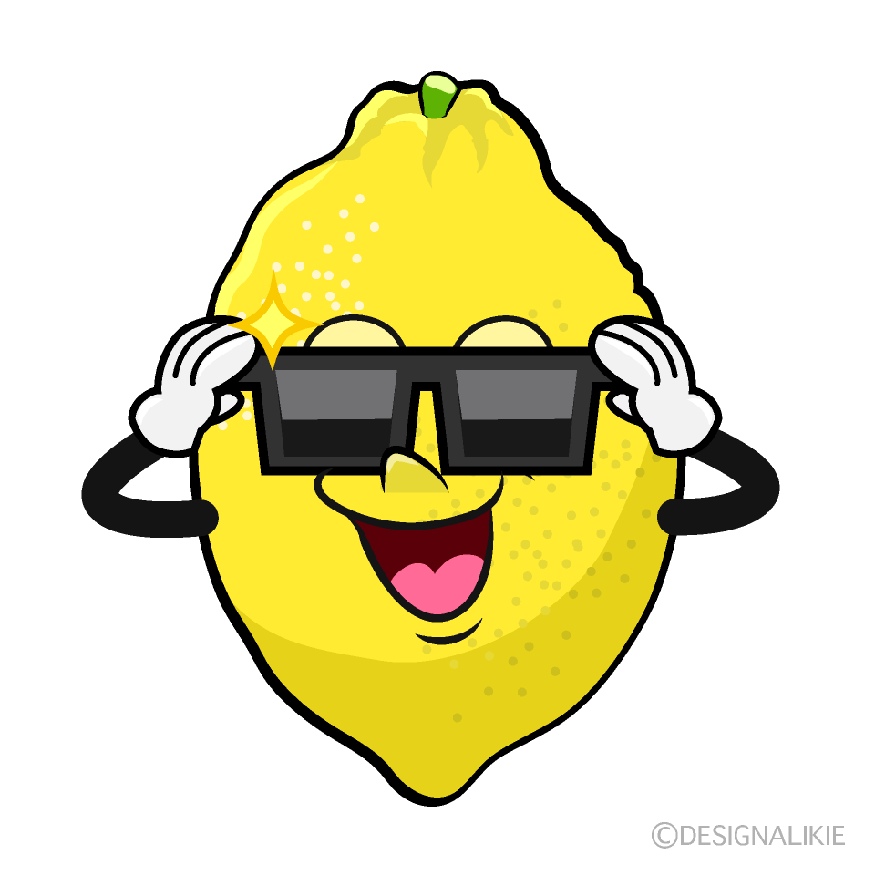 Lemon with Sunglasses Cartoon Character Image