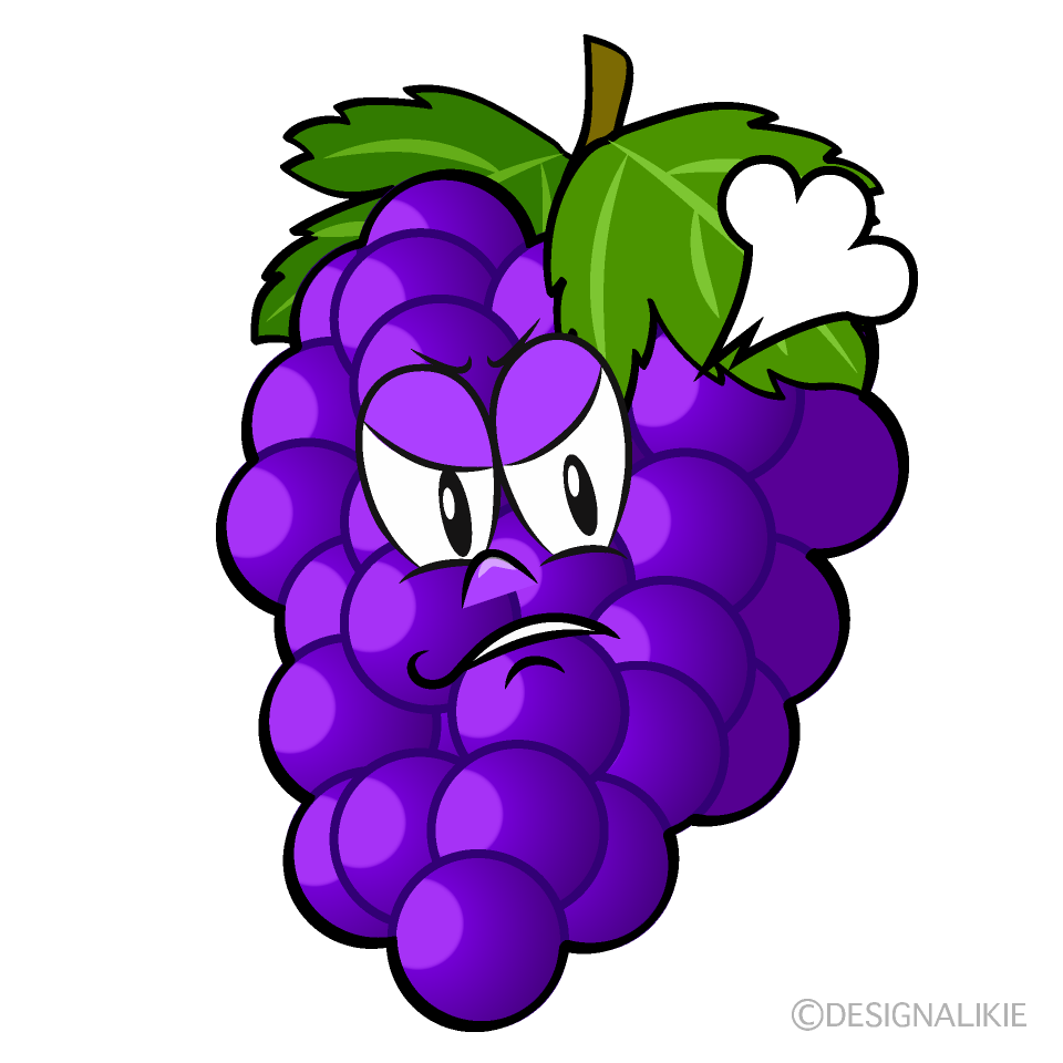 Angry Grape Cartoon Character Image