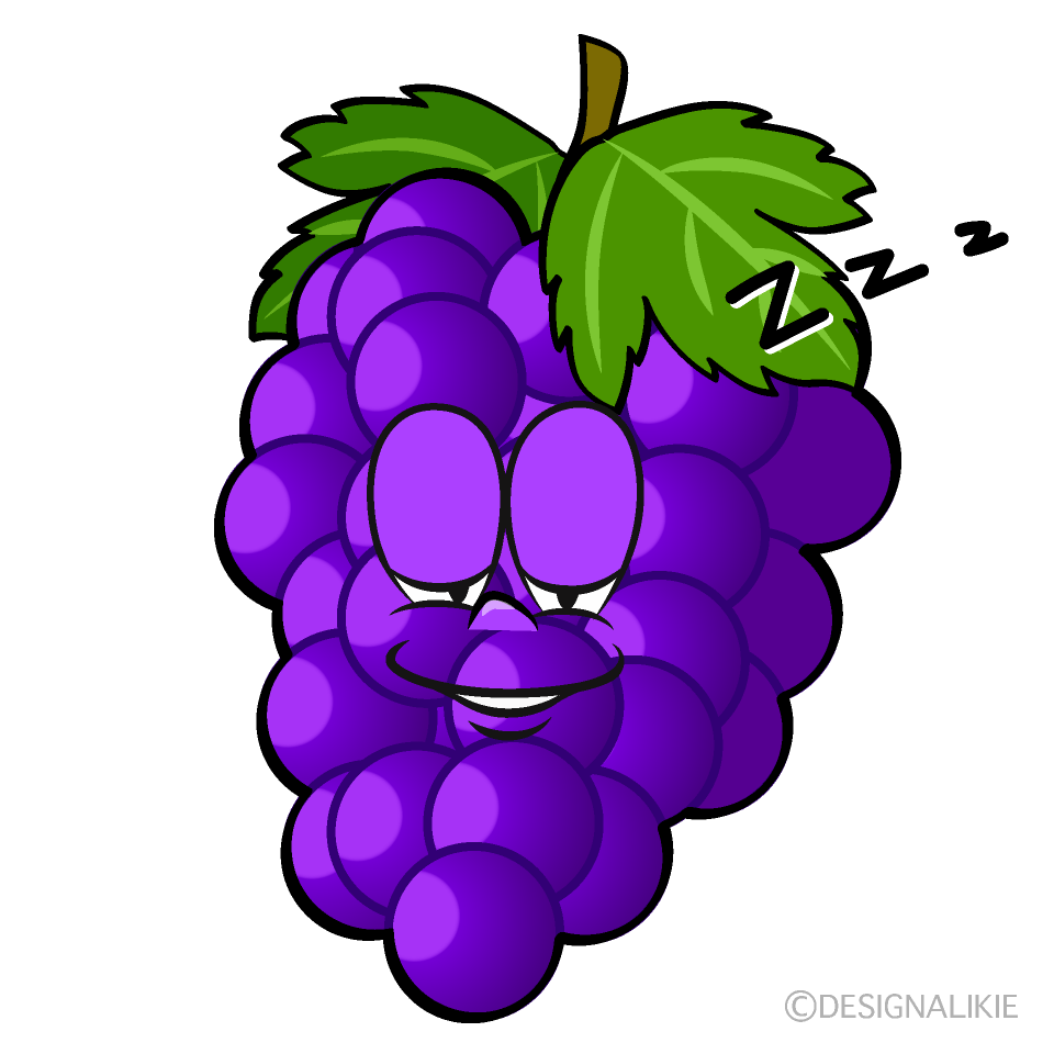 Sleeping Grape Cartoon Character Image