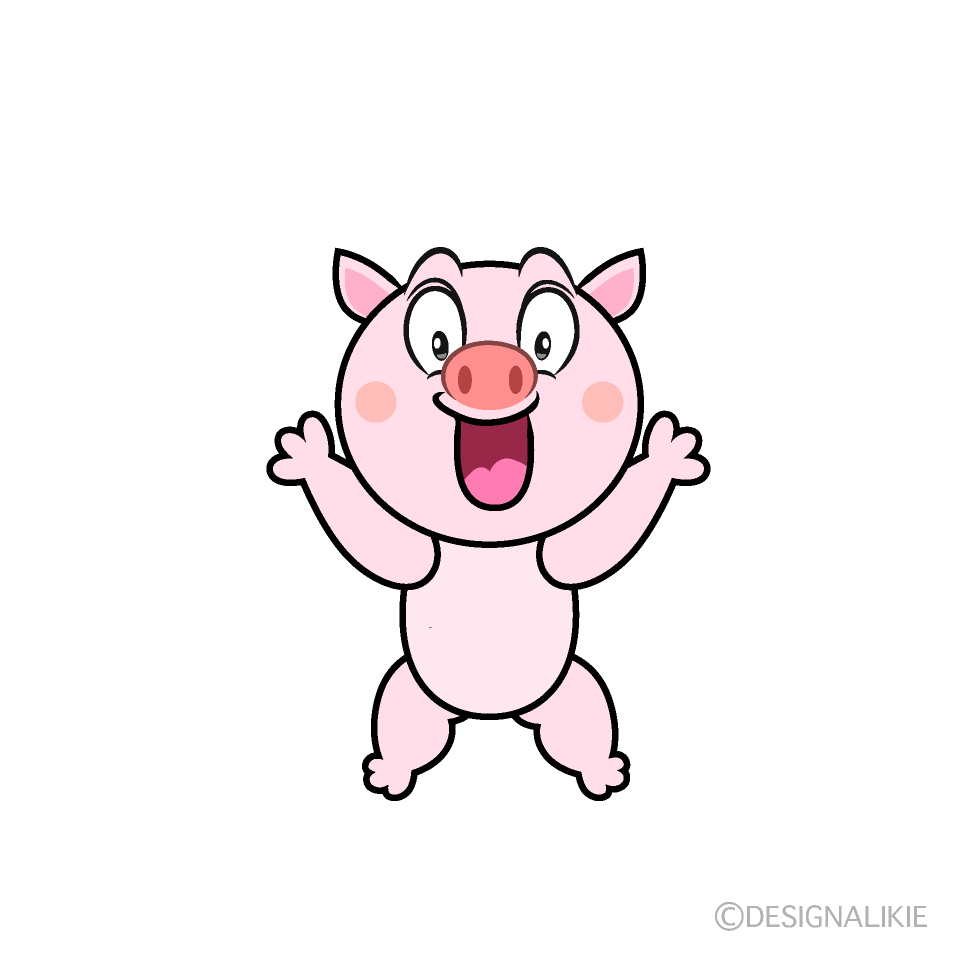 Surprised Pig Cartoon Character Image