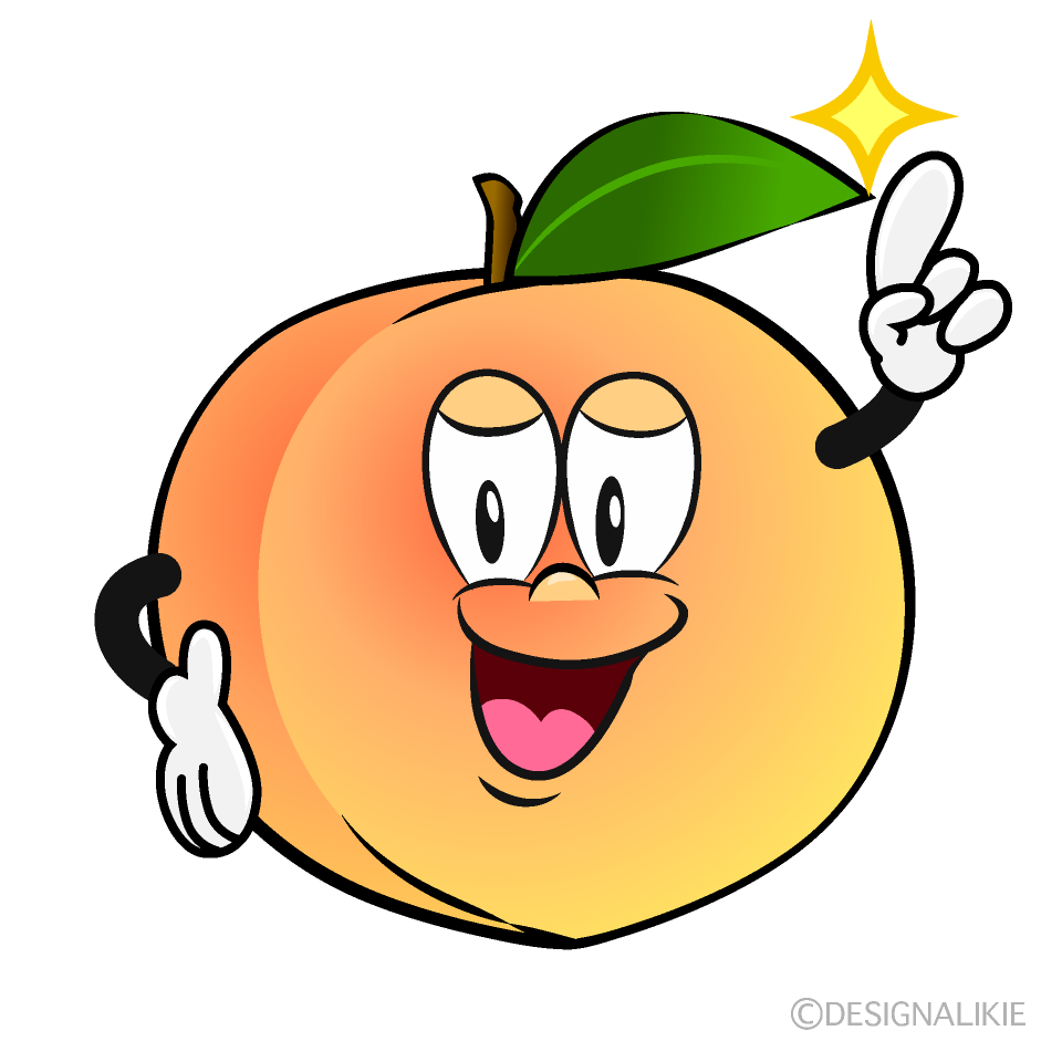 Posing Peach Cartoon Character Image