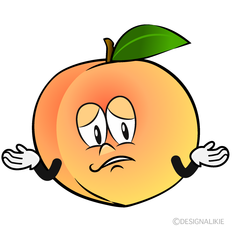 Troubled Peach Cartoon Character Image
