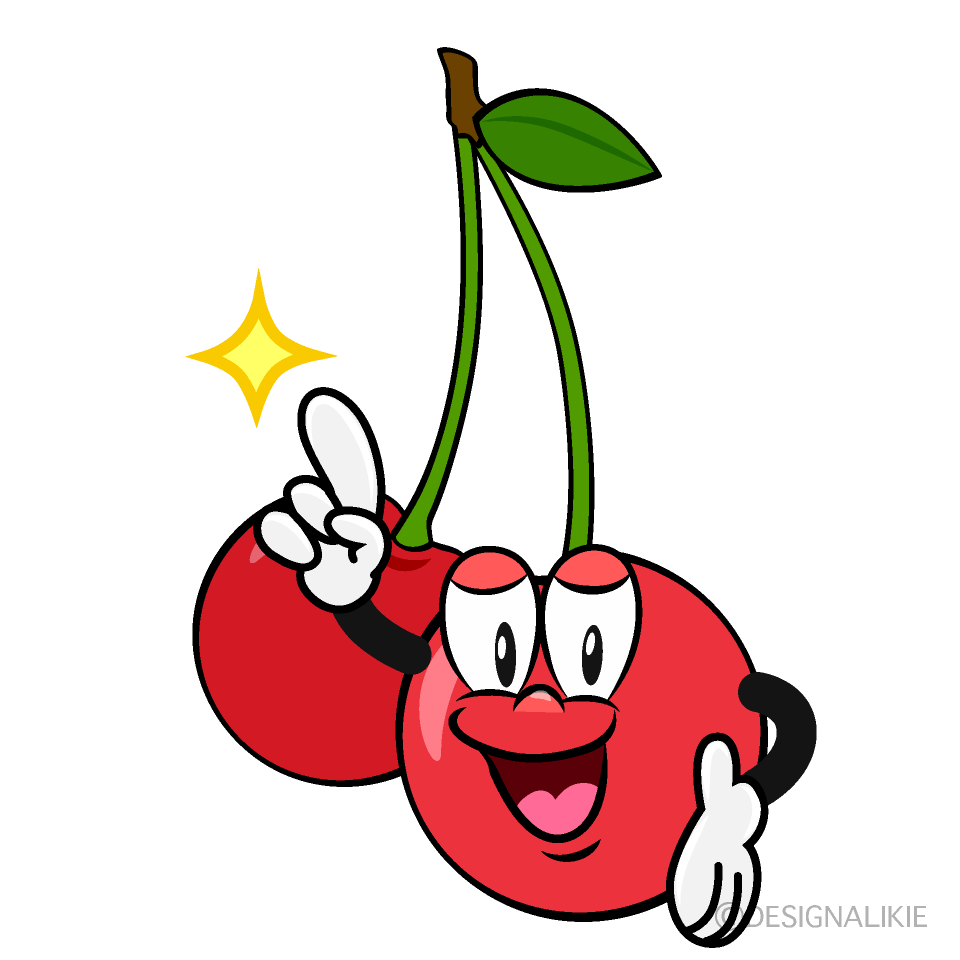 Posing Cherry Cartoon Character Image