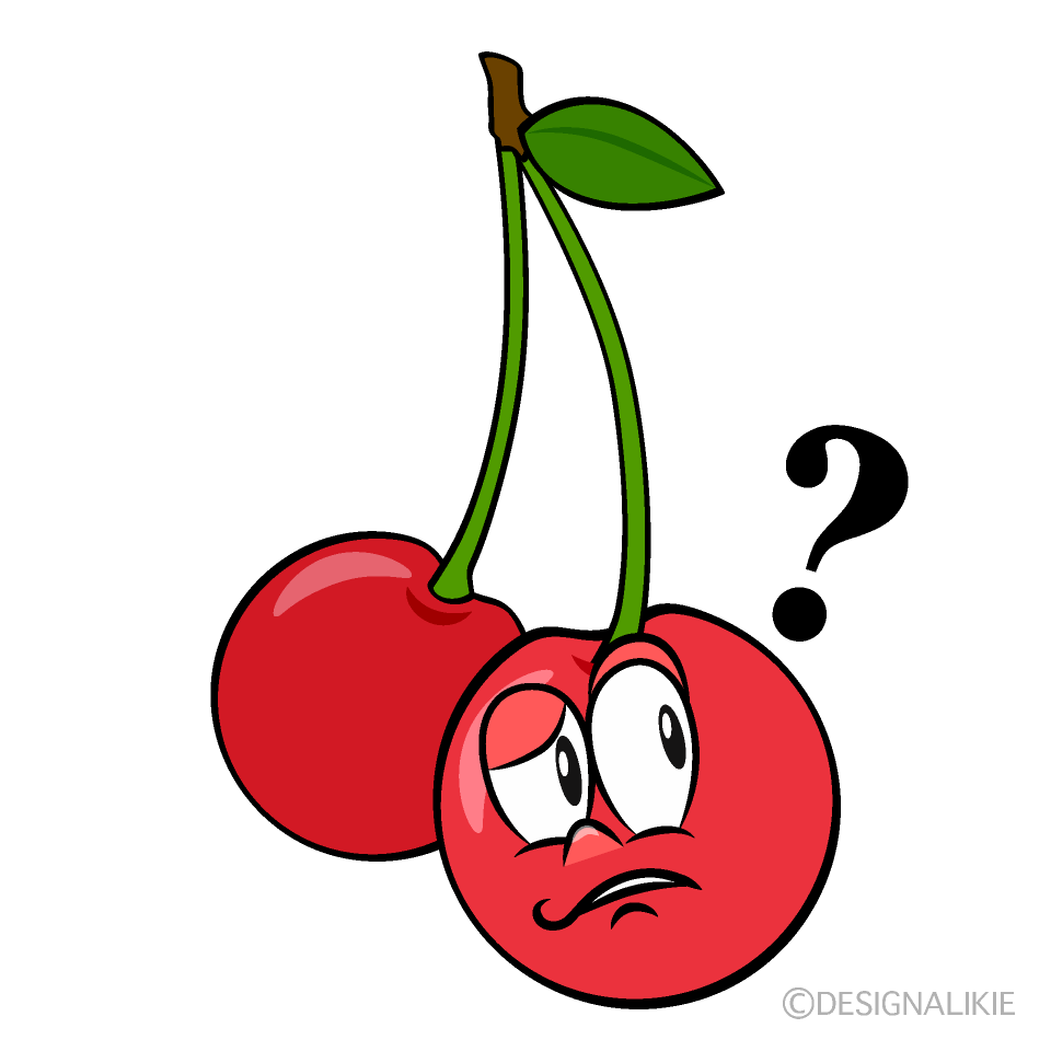 Thinking Cherry Cartoon Character Image