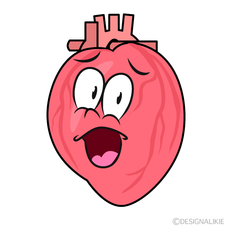 Surprising Heart Cartoon Character Image