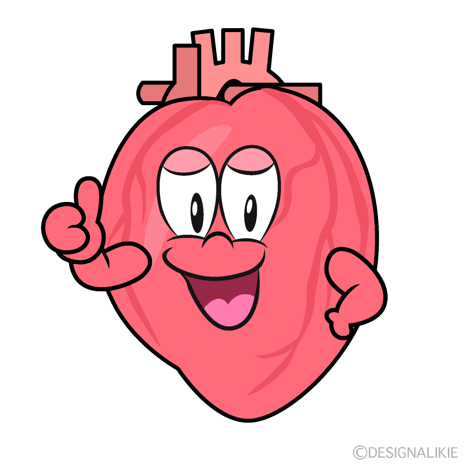 Thumbs up Heart Cartoon Character Image