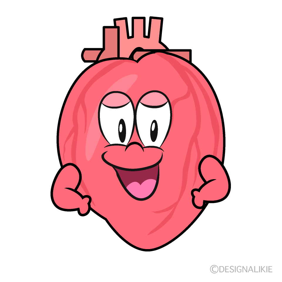 Confident Heart Cartoon Character Image